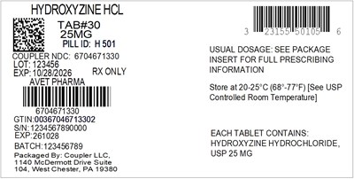 Label (23155 501 10 Hydroxy HCl 25mg 67046 713 30)